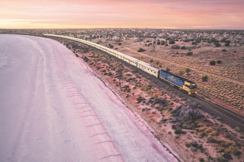 Indian Pacific, Lake Hart, SA © Andrew Gregory