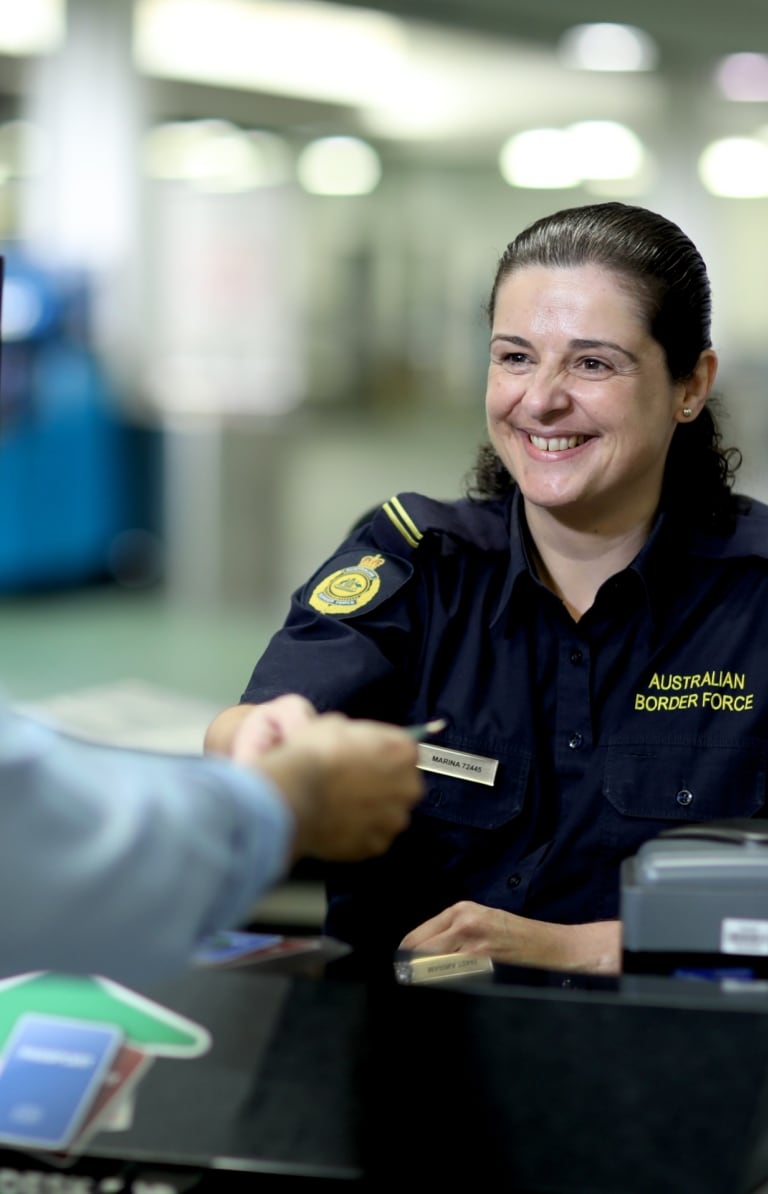 Holiday travellers processed by ABF © Australian Border Force