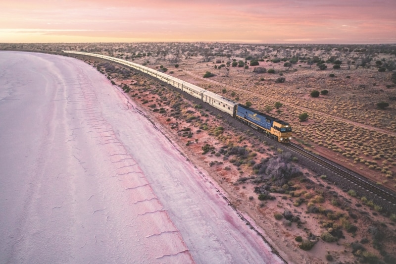 Indian Pacific, Lake Hart, SA © Andrew Gregory