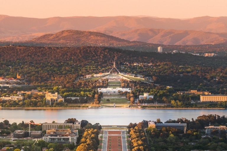 Vista da Mt Ainslie, Canberra, Australian Capital Territory © Rob Mulally per VisitCanberra