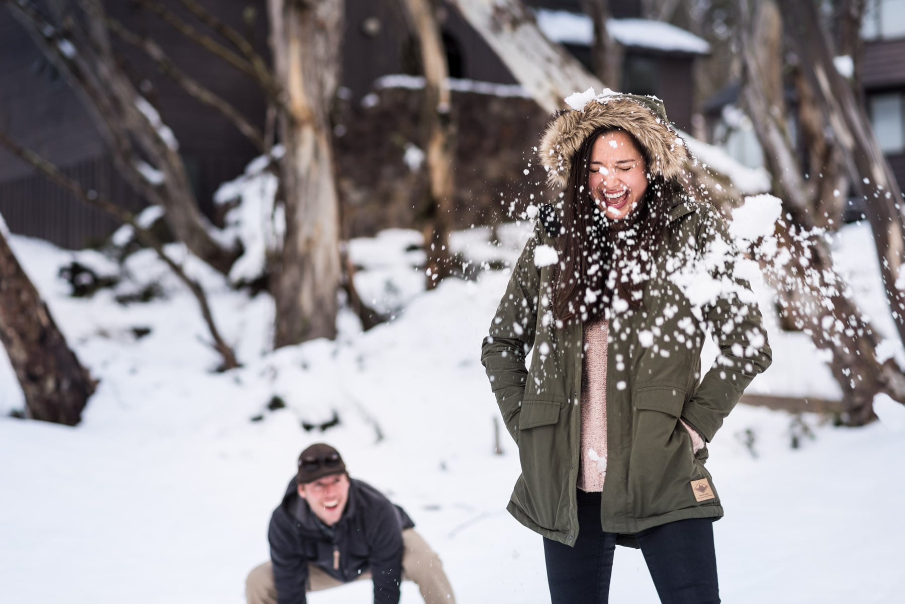 Couple at Rundells Alpine Lodge, High Country, VIC © Robert Blackburn/Visit Victoria