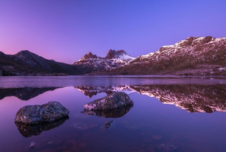 塔斯曼尼亞搖籃山聖佳爾湖國家公園的搖籃山©Pierre Destribats